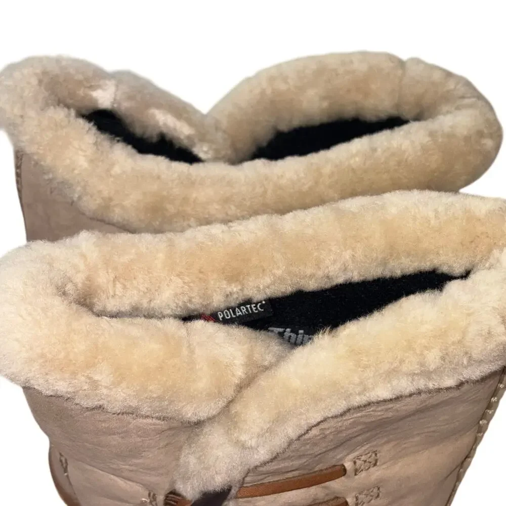 Merrell Spirit Tibet High Women's Polortec Winter Boots Suede Fur‎ Lined Toggle